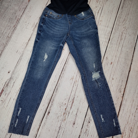 🍉5 for $25* Blue Savvy Maternity Pants - Picture 2 of 4